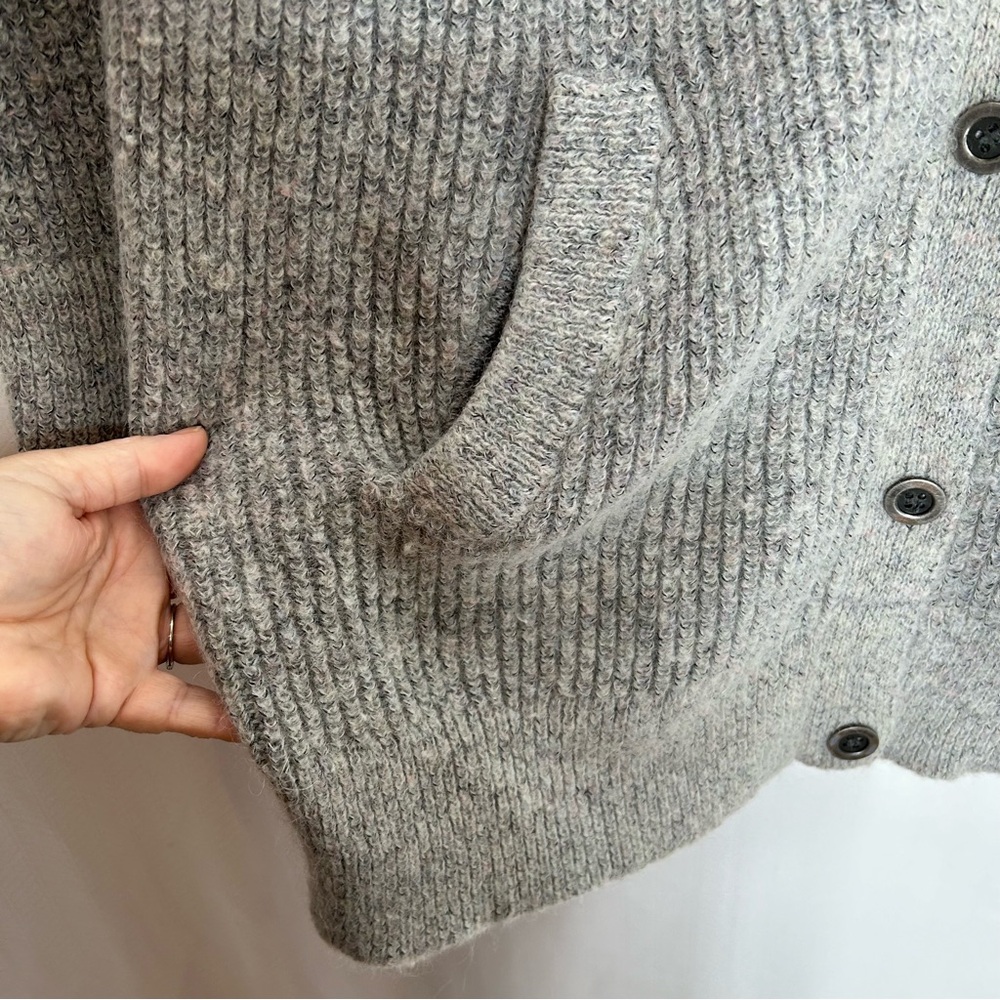 Free People Gray Ribbed Cardigan - Picture 5 of 7